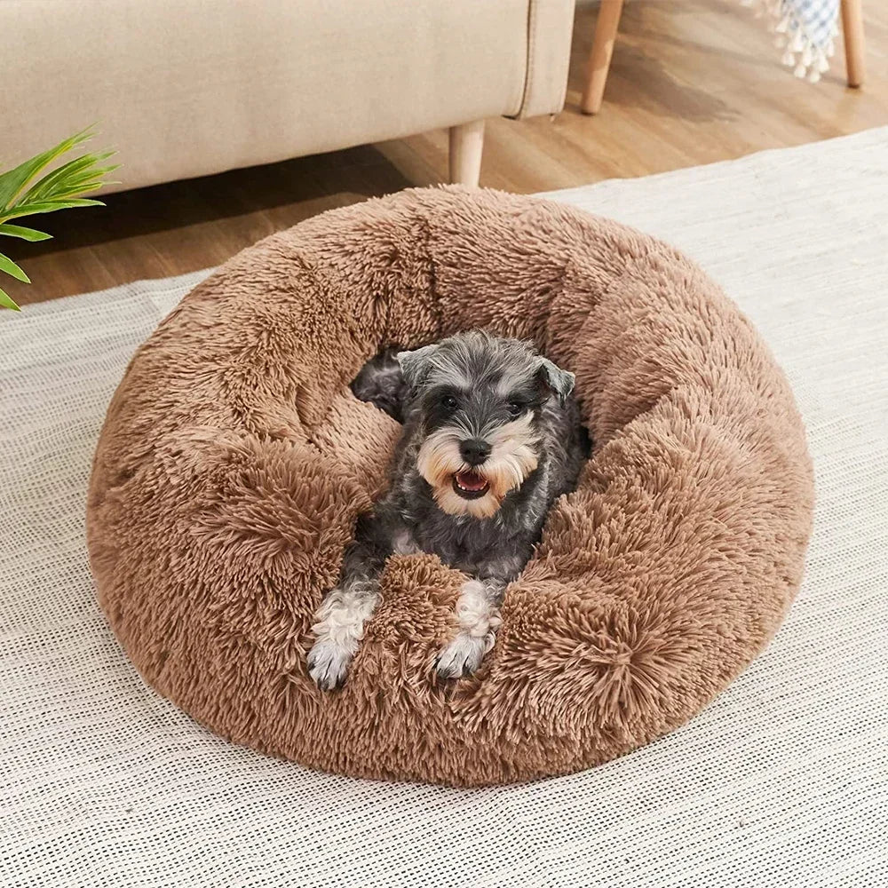 Bedroom Calming Dog Bed – Cozy Donut for Large, Medium & Small Dogs