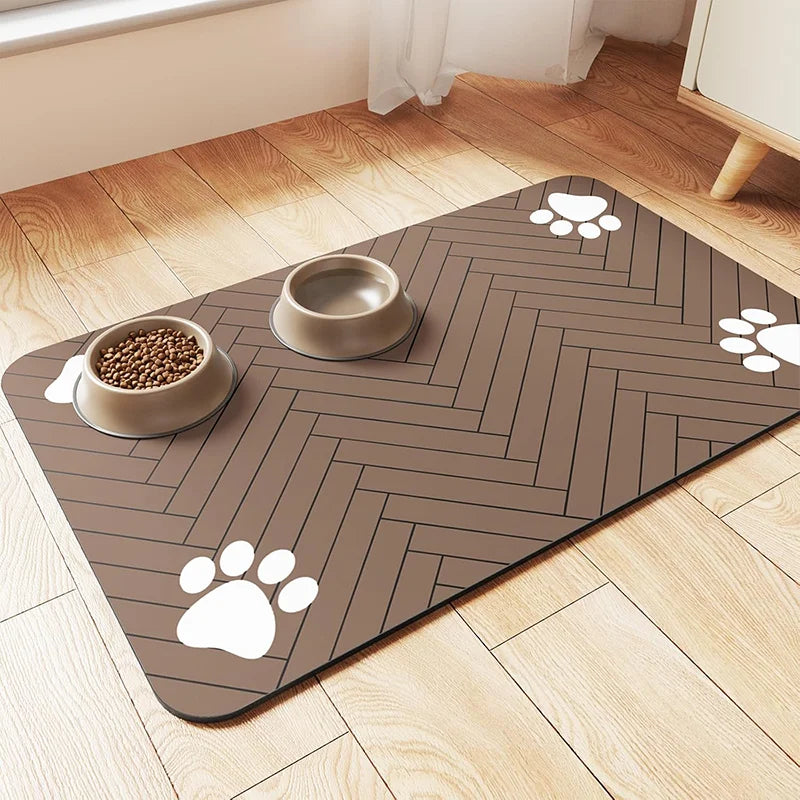 Absorbent Pet Feeding Mat – Waterproof, Non-Slip Placemat for Dogs & Cats