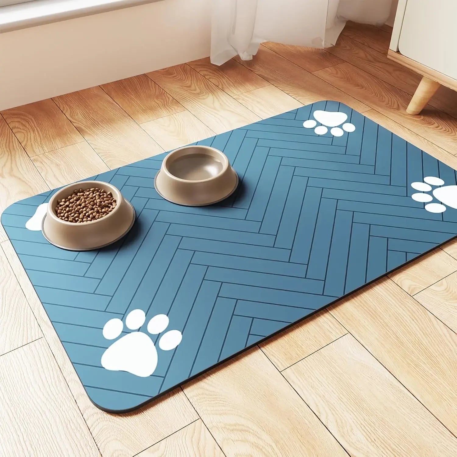 Absorbent Pet Feeding Mat – Waterproof, Non-Slip Placemat for Dogs & Cats