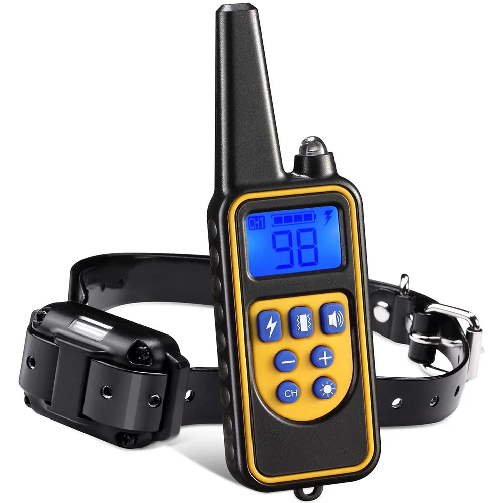 Electric Dog Training Collar – Rechargeable Anti-Barking Shock & Vibration Collar with Clicker