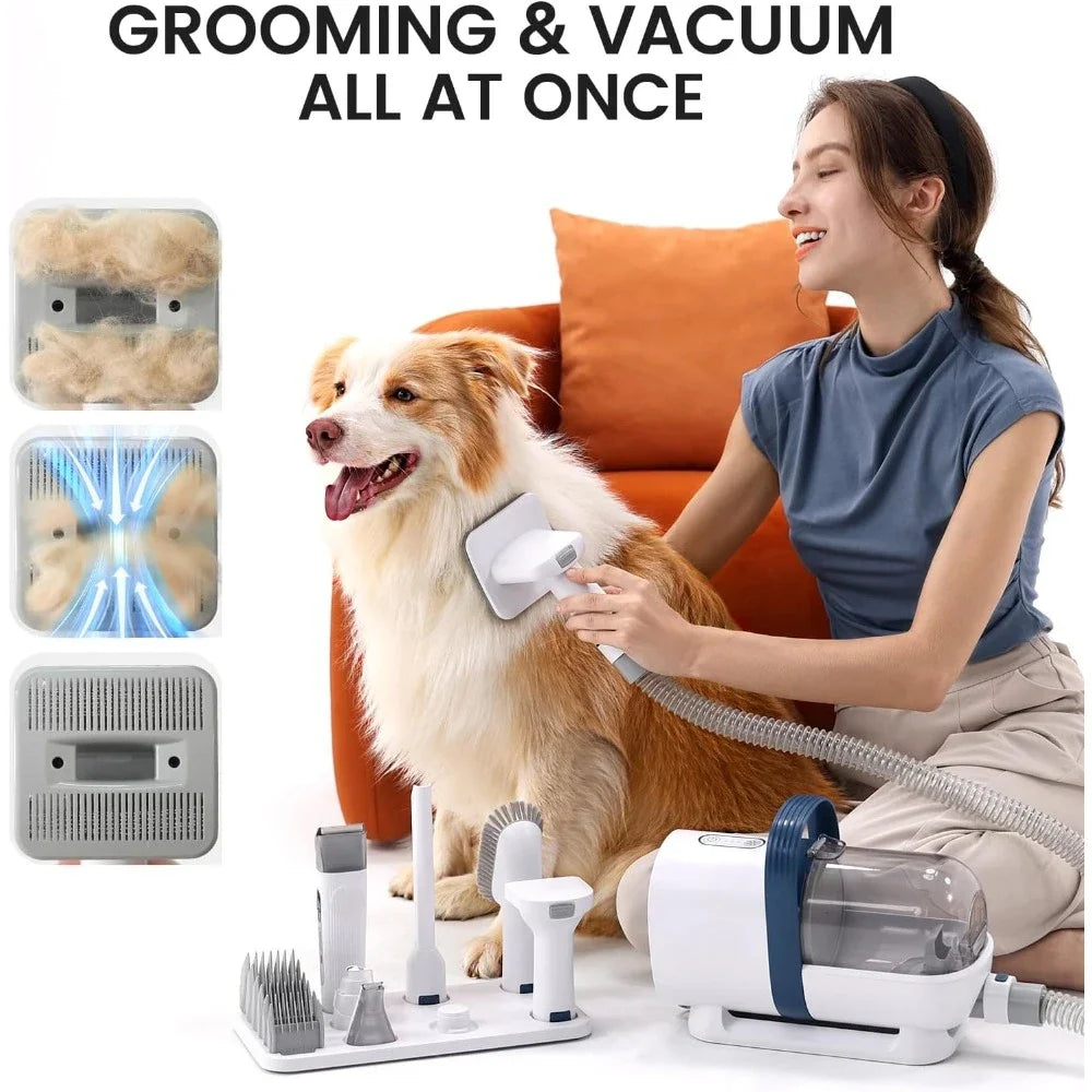 All-in-One Dog Hair Vacuum & Grooming Kit – Shedding & Trimming Made Easy