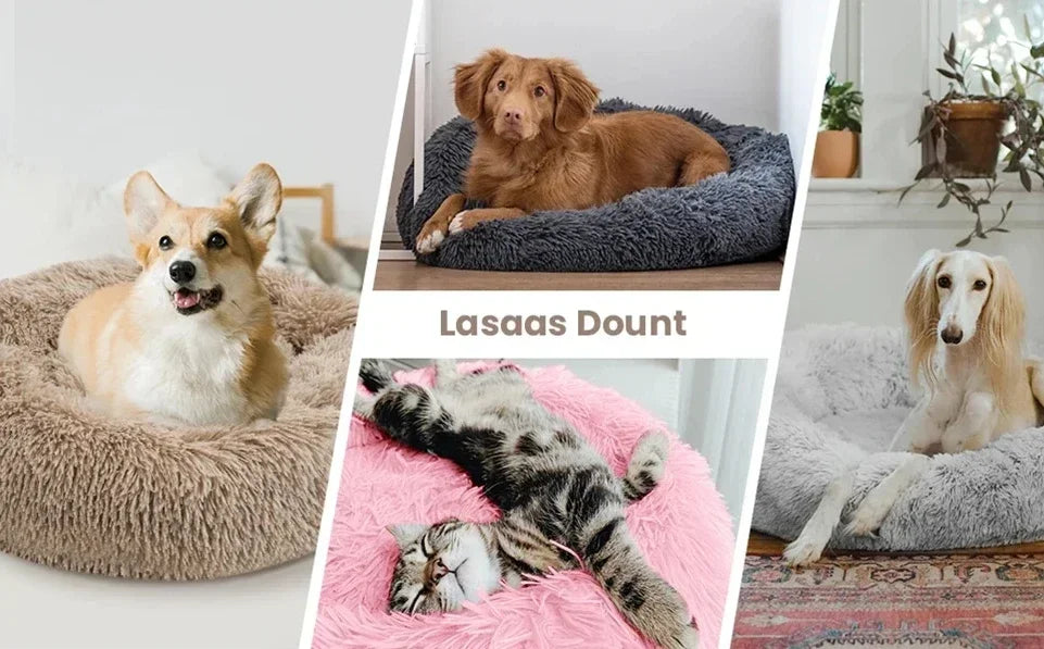 Bedroom Calming Dog Bed – Cozy Donut for Large, Medium & Small Dogs