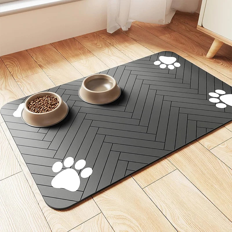 Absorbent Pet Feeding Mat – Waterproof, Non-Slip Placemat for Dogs & Cats