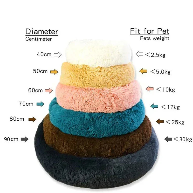 Bedroom Calming Dog Bed – Cozy Donut for Large, Medium & Small Dogs