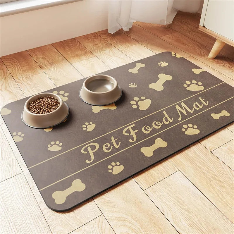 Absorbent Pet Feeding Mat – Waterproof, Non-Slip Placemat for Dogs & Cats